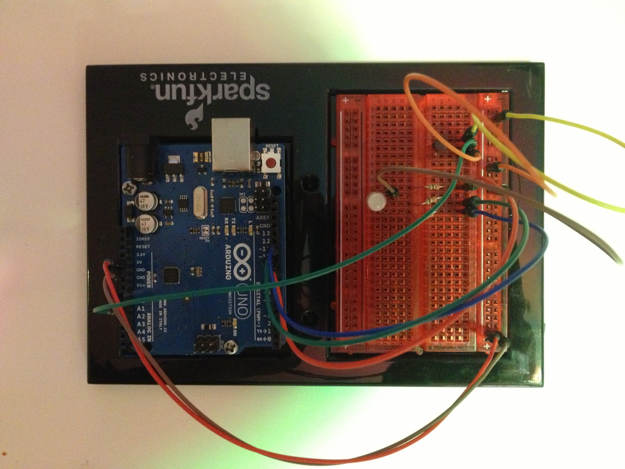 Augmenting the sparkfun temperature tutorial with